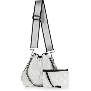 Haute Shore Lindsey puffer bucket bag with interchangeable straps.